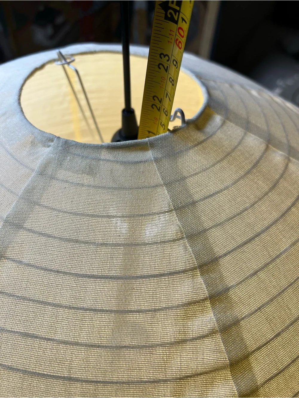 Round Beige Paper Lantern Pendant Shade